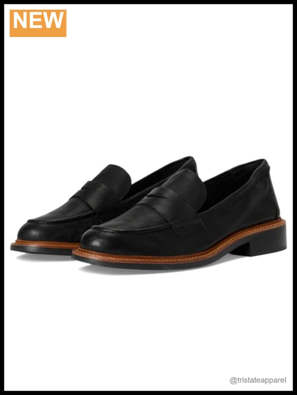 Italian Leather Penny Loafers Cushioned Slip-On Casual Flats